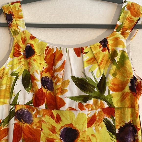 NWT RETRO London Times Women’s SUNFLOWER Sleeveless Summer Dress DREAMY Sz 12